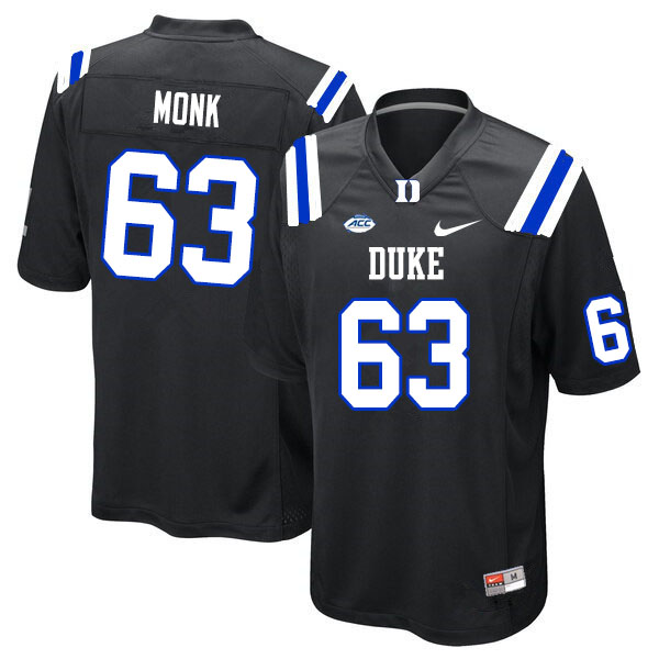 Duke Blue Devils #63 Jacob Monk College Football Jerseys Sale-Black